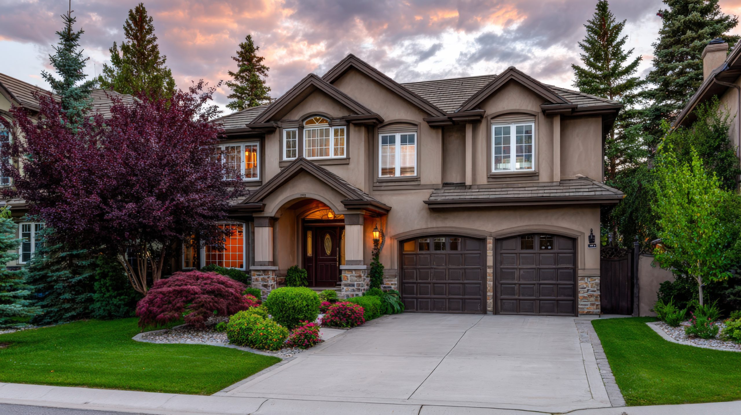 beautiful home and landscaping